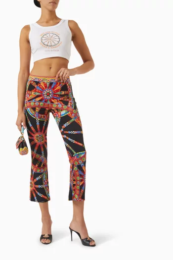Carretto-print Pants in Silk