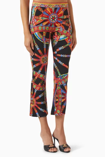 Carretto-print Pants in Silk