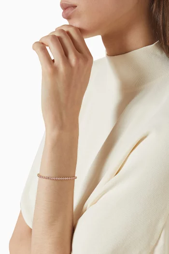 Crystal Tennis Bracelet in 18kt Gold-plated Metal