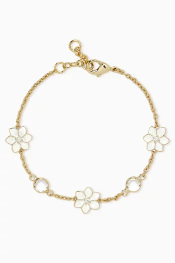 Xantia Flower Moonstone Bracelet in 18kt Gold-plated Metal