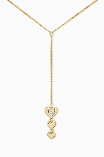 Afello Lariat Necklace in 18kt Gold-plated Metal