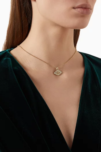 Evil Eye Pendant Necklace in 18kt Gold-plated Metal