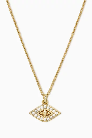 Evil Eye Pendant Necklace in 18kt Gold-plated Metal