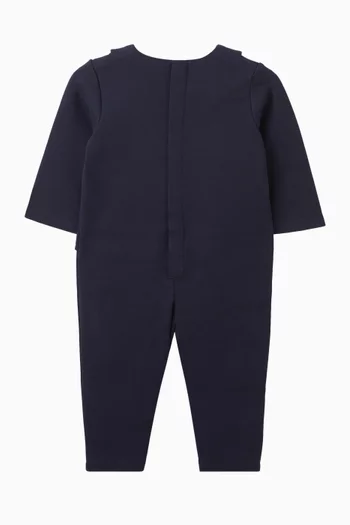 Suit-effect Romper in Cotton