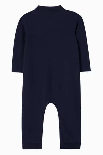 Polo Romper in Cotto Pique