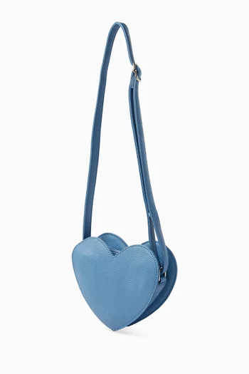 حقيبة كتف على شكل قلب بتصميم بارز الملمس