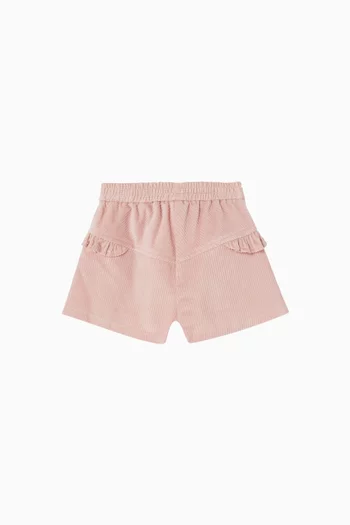 Ruffled Shorts in Corduroy