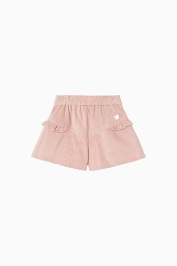 Ruffled Shorts in Corduroy