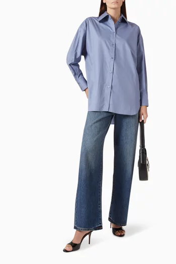 Wide-leg Jeans in Rigid Denim