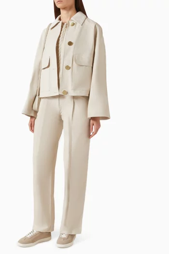 Blouson Jacket in Organic Cotton Twill