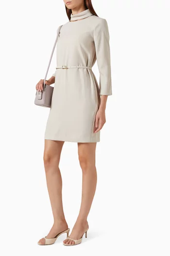 Neck-strap Dress in Eco Leather