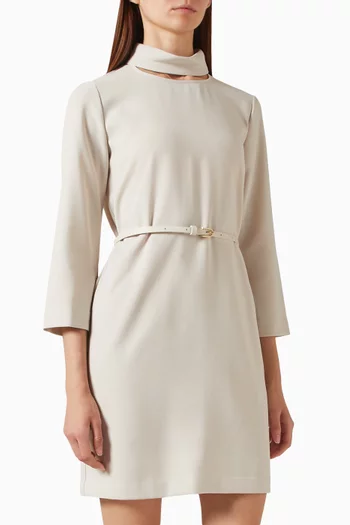 Neck-strap Dress in Eco Leather