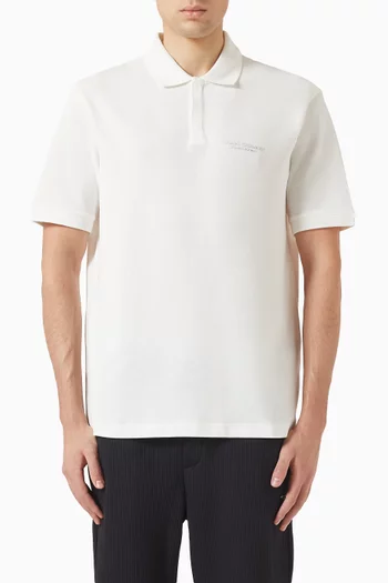 AX Logo Polo Shirt in Cotton
