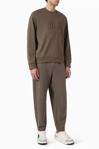 AX Logo Sweatshirt in Cotton French-terry