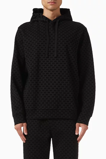 Bonded Hoodie in Stretch-cotton