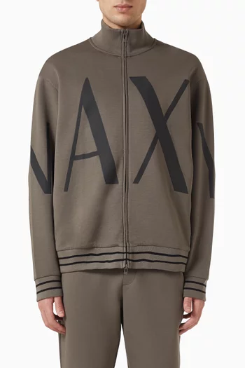 AX Logo Sweatshirt in Stretch-cotton