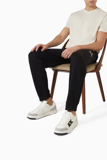 Side Logo Sneakers in Suede & Mesh