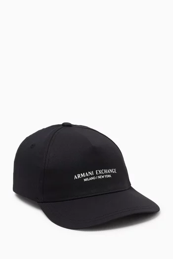 Embroidered Logo Baseball Cap in Cotton
