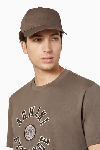 Embroidered Logo Baseball Cap in Cotton