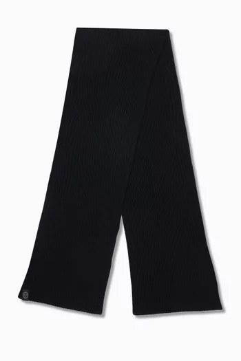 Logo Scarf in Cotton-knit