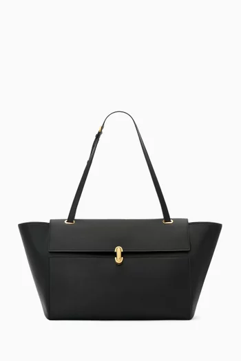 Large Trapeze Shoulder Bag in Calf Leather