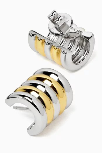 Hollyhock Earrings in Gold Vermeil & Sterling Silver
