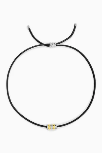 Hollyhock Cord Necklace in 24kt Gold-plated Vermeil & Silver