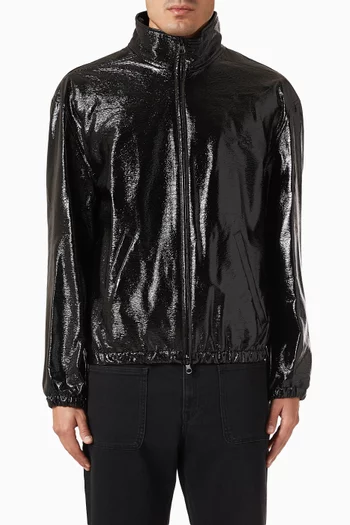 Glossy Zipped Coat