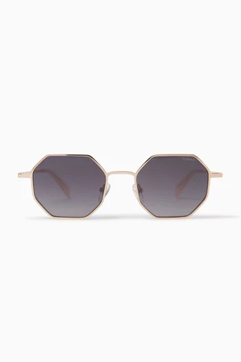 Jean Irregular Sunglasses in Metal