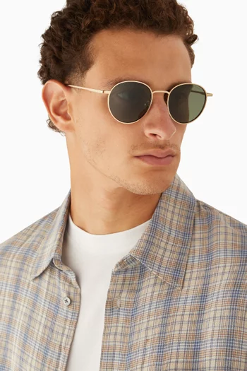 James Round Sunglasses in Metal