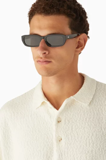 Mason Rectangular Sunglasses in Acetate