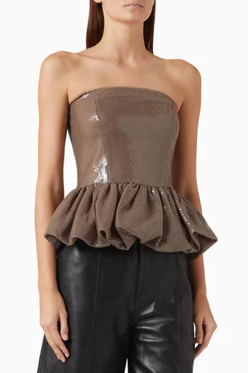 Sequin-embellished Bubble Top