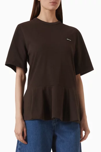 Peplum T-shirt in Organic Cotton