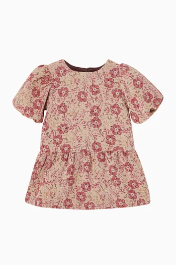 Floral Dress in Jacquard
