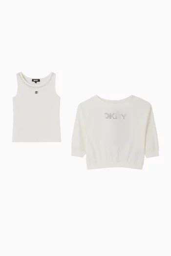 Layered Graphic T-shirt in Cotton