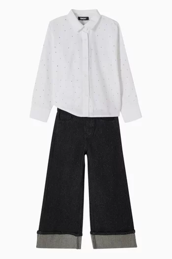 Mini-me Rhinestone-embellished Shirt