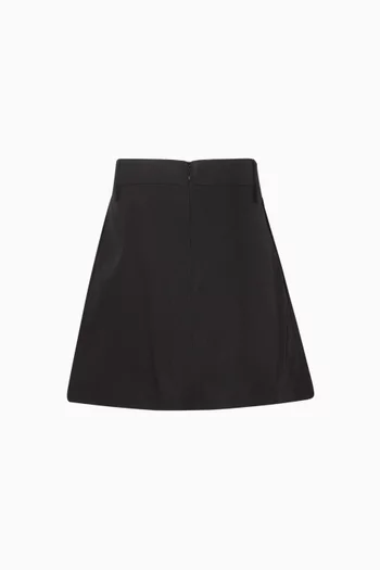 Pleated Skirt in Cotton Poplin