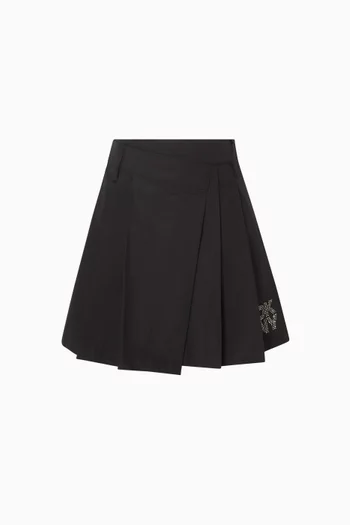 Pleated Skirt in Cotton Poplin