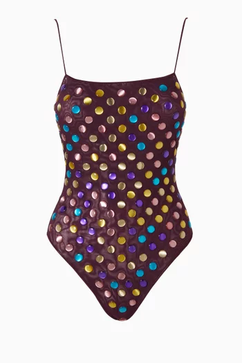 Bubble One-piece Swimsuit in Mesh