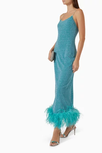 Lumière Plumage Slip Dress