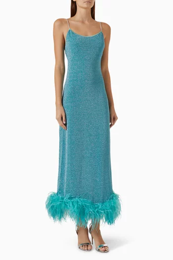 Lumière Plumage Slip Dress