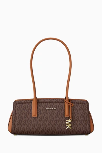 Small Laila Shoulder Bag in Logo Canvas
