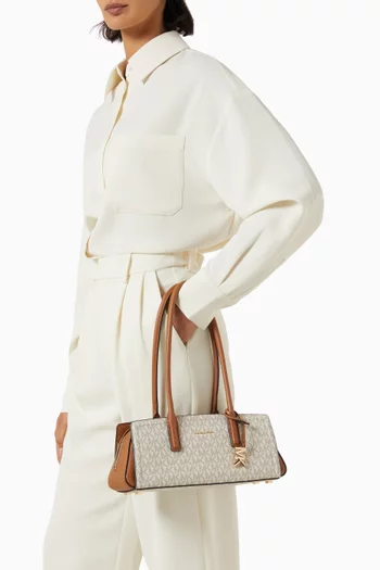 Small Laila Shoulder Bag in Logo Canvas