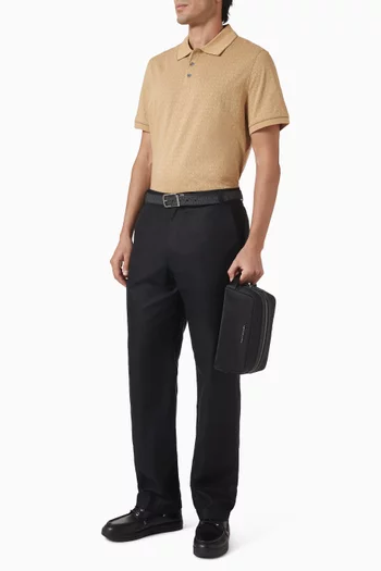 Signature Logo Polo Shirt in Cotton Jersey