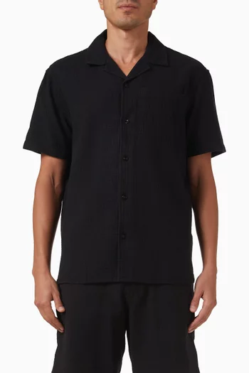 Camp Shirt in Cotton-waffle