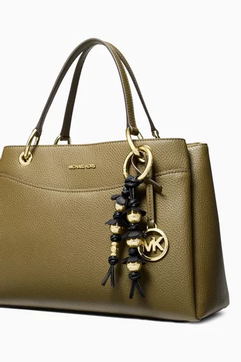 Floral Embellished Bag Charm
