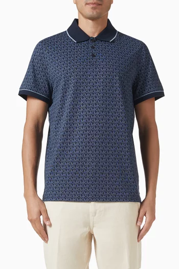 Signature Logo Polo Shirt in Cotton Jersey
