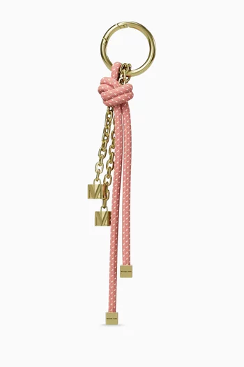 Speckled Cord Bag Charm in Gold-tone Brass