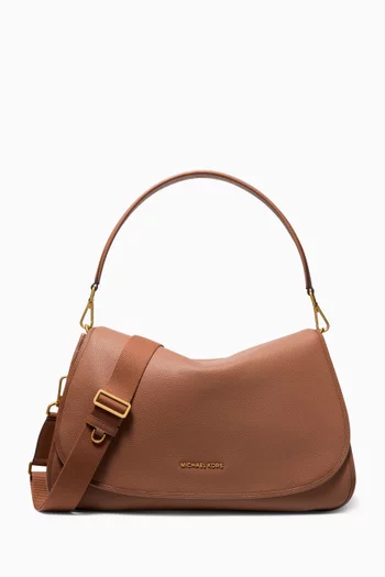 Extra Large Convertible Messenger Bag in Leather