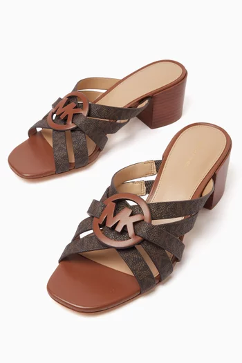 Erika Sandals in Signature Logo Canvas